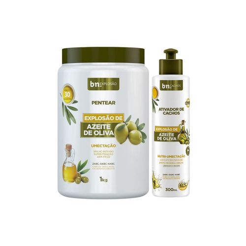 Kit Creme de Pentear Azeite de Oliva + Ativador | bn.Cachos Kit Creme de Pentear Azeite de Oliva + Ativador | bn.Cachos